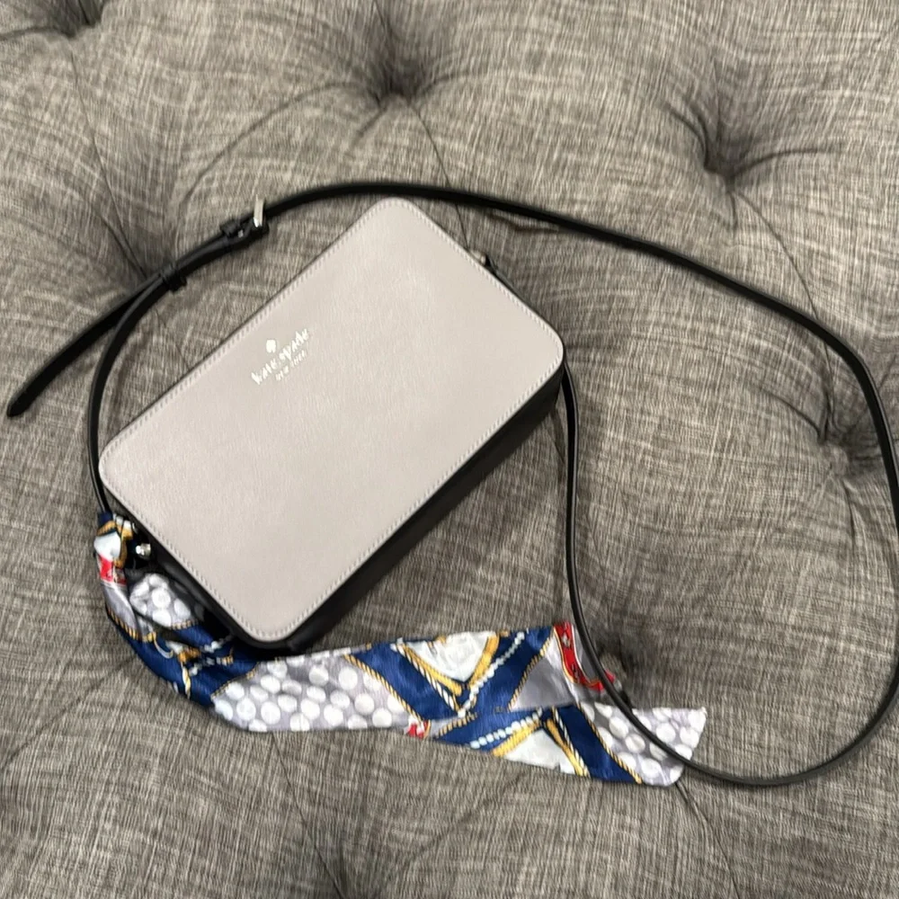 Kate Spade Bag Sienna Gray Black Colorblock Camera Crossbody - Picture 15 of 17